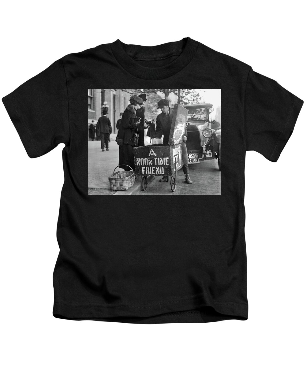Two Ladies Kids T-Shirt featuring the photograph Lunch Cart in Washington D C by Anthony Murphy
