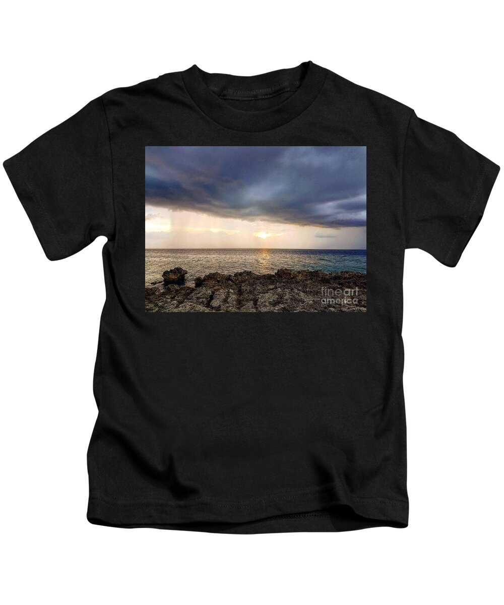 Water Kids T-Shirt featuring the photograph Macabuca Sunset by Jerome Wilson