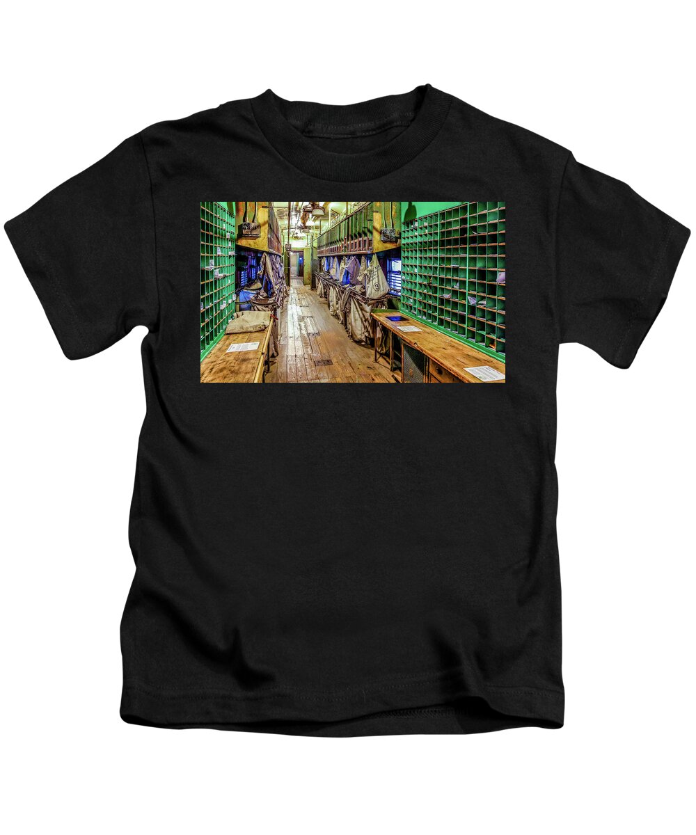 Antique Kids T-Shirt featuring the photograph Mail Car by Darryl Brooks