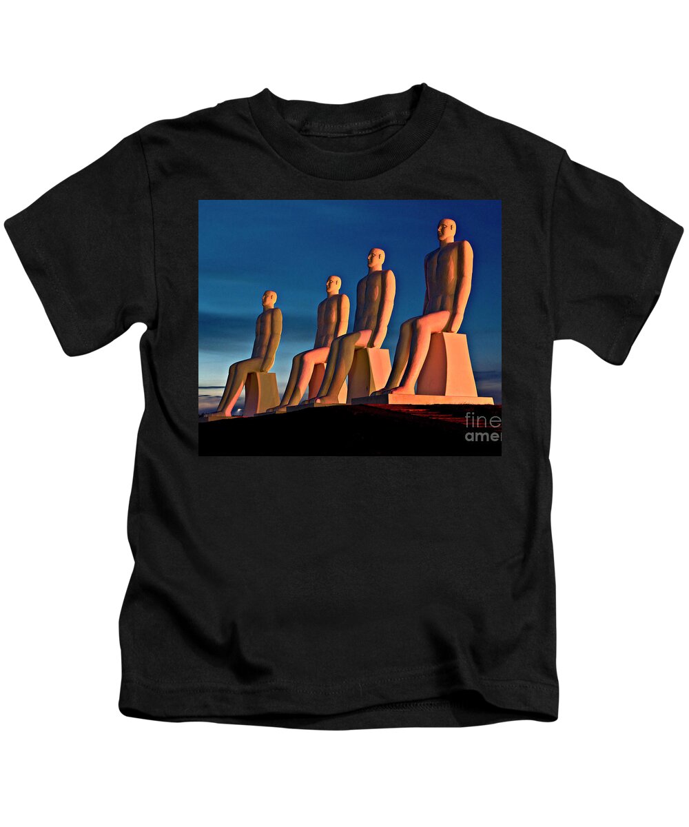 Man At Sea Kids T-Shirt featuring the photograph MAN at SEA by Silva Wischeropp