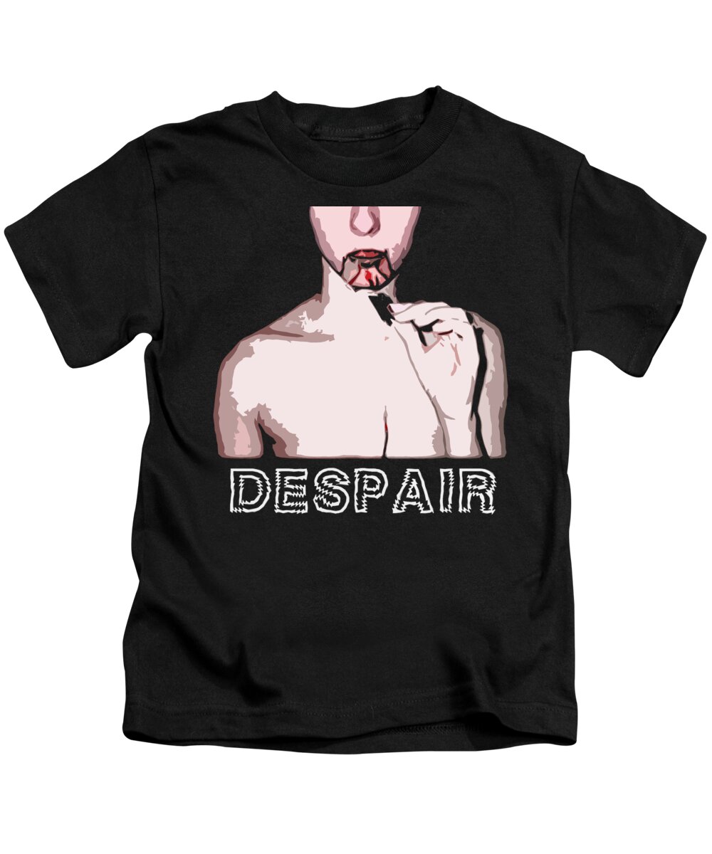 Movie Kids T-Shirt featuring the digital art Despair by Mark Baranowski