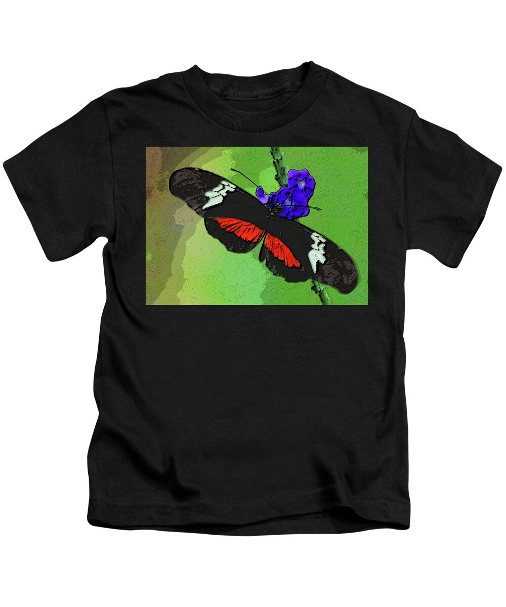 Butterfly Kids T-Shirt featuring the photograph Mexican Longwing Butterfly by Winnie Chrzanowski