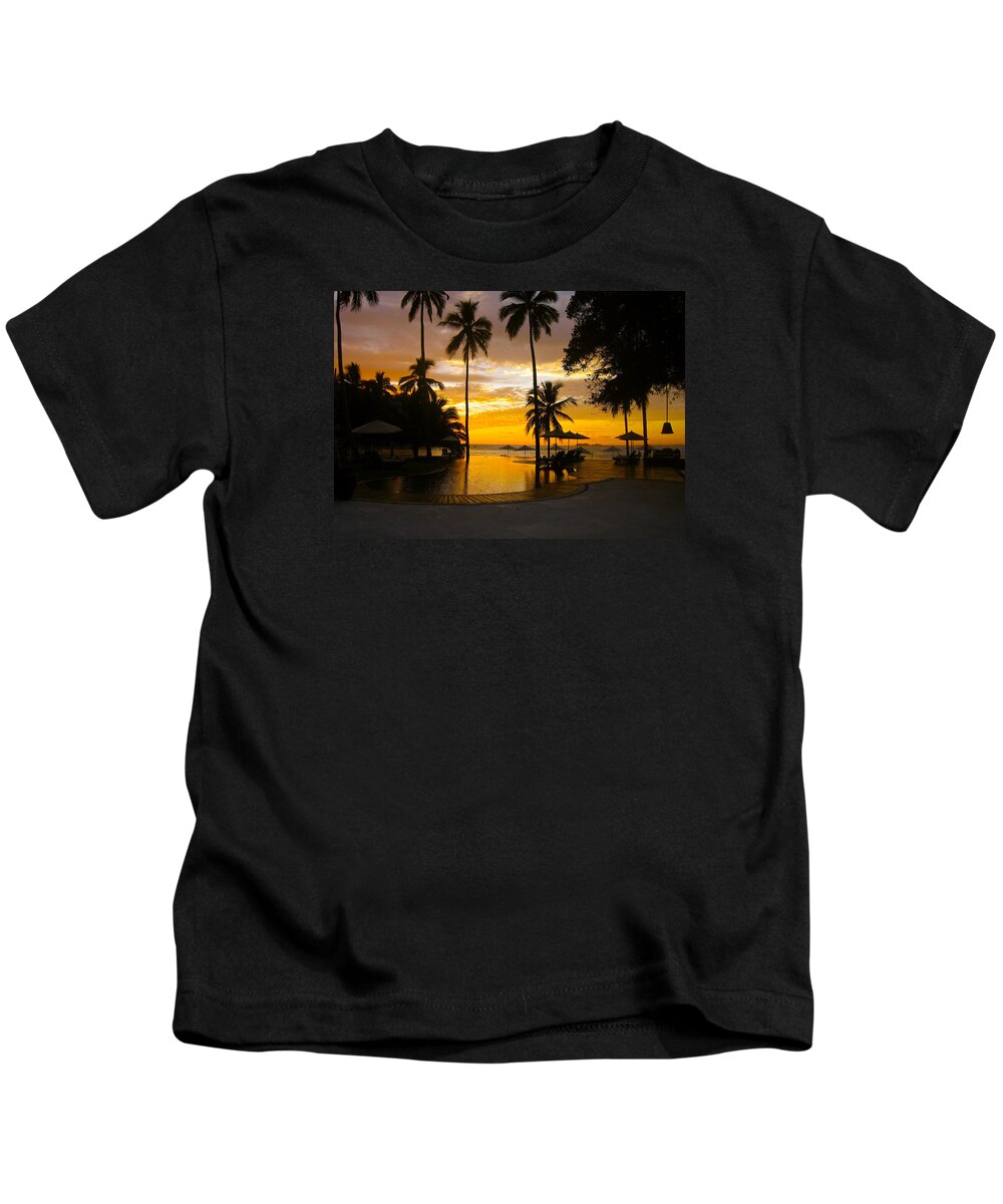 Sunset Kids T-Shirt featuring the photograph Mexican Sunset by Venetia Featherstone-Witty