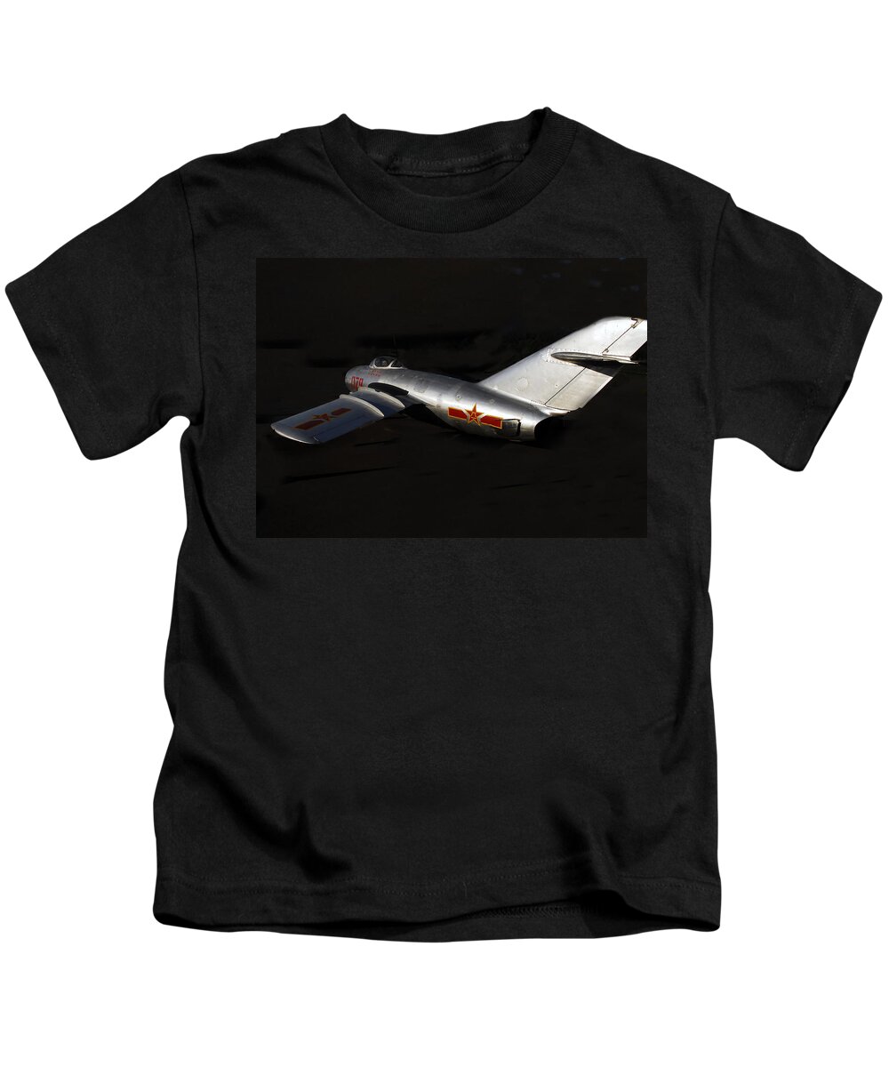 Mig Fighter Jet Kids T-Shirt featuring the photograph MiG by David Lee Thompson