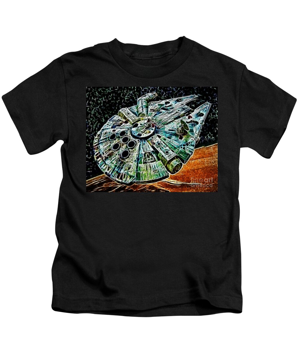 Han Solo Kids T-Shirt featuring the photograph Millenium Falcon by Paul Ward
