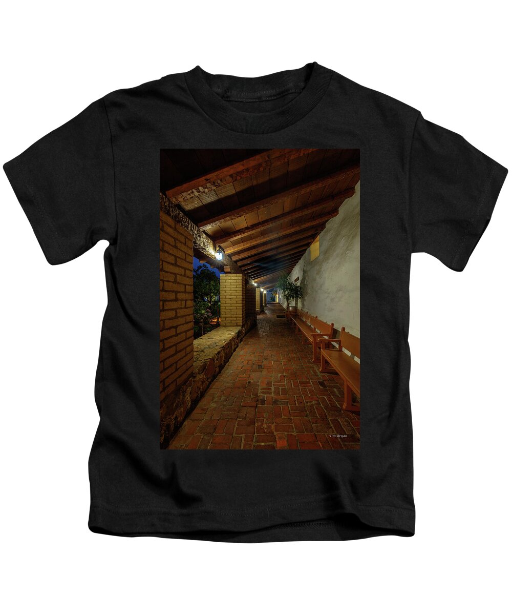  Kids T-Shirt featuring the photograph Mission San Luis Obispo by Tim Bryan