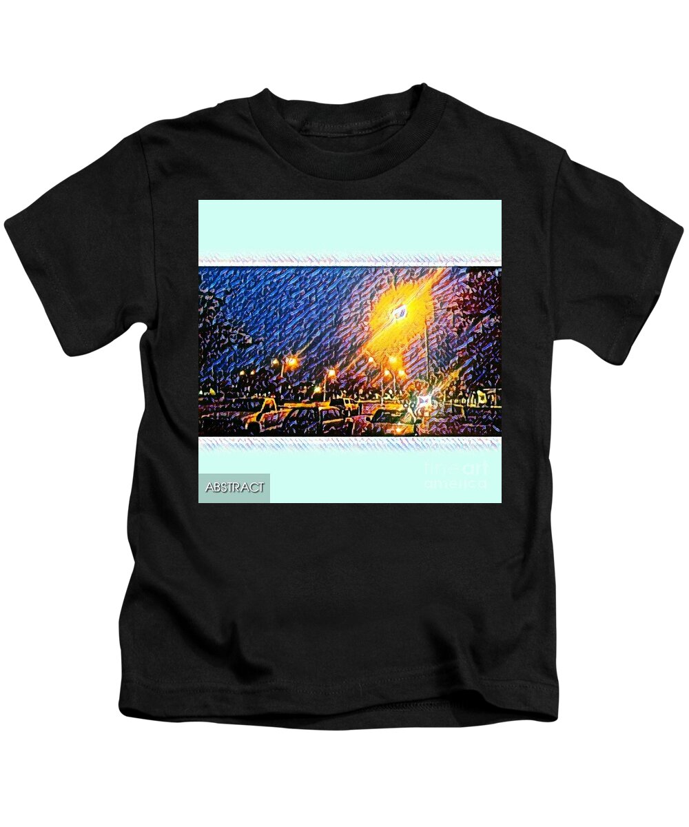 Morning Kids T-Shirt featuring the mixed media Morning lights by Steven Wills