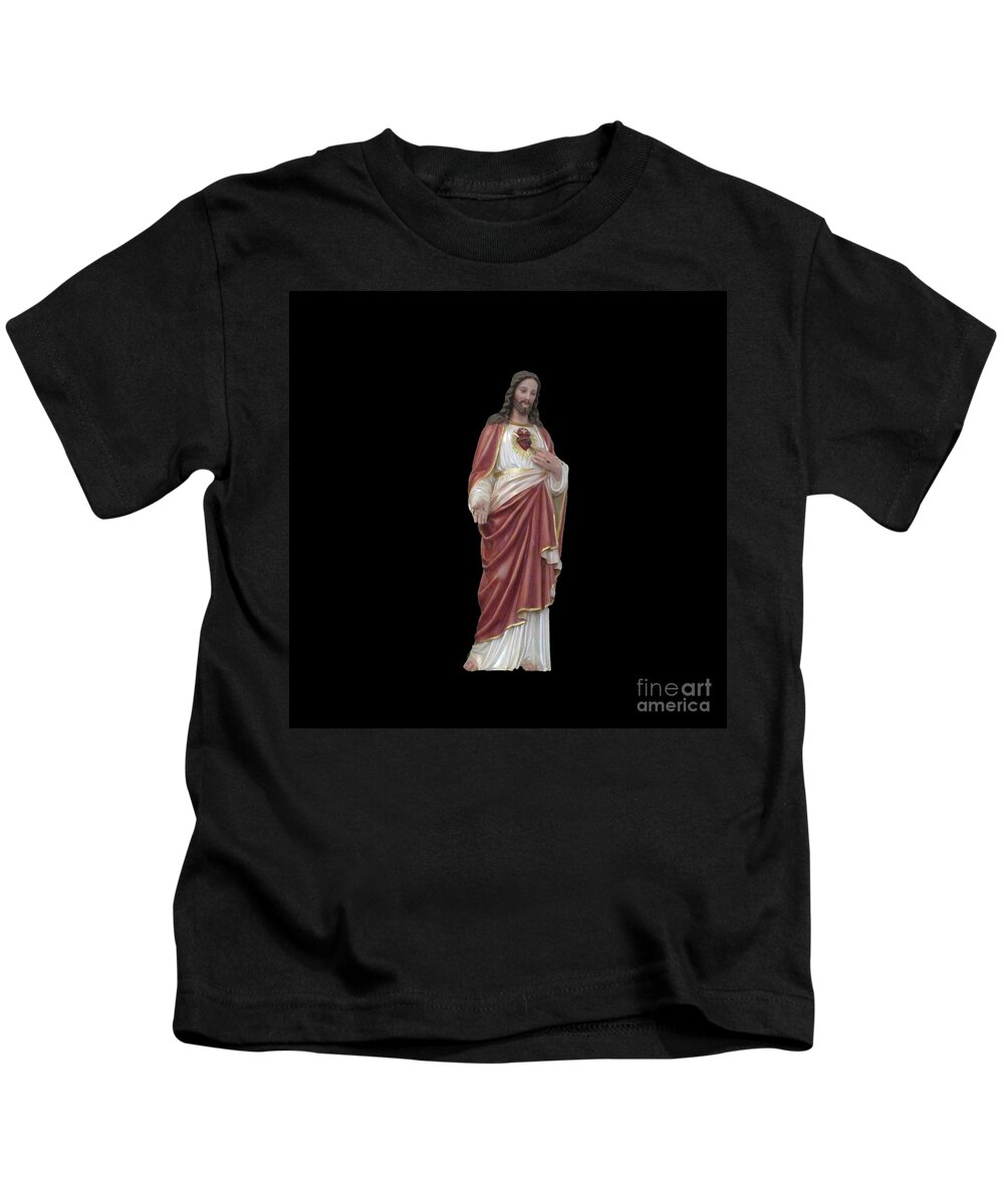 Sacred Heart Of Jesus Kids T-Shirt featuring the photograph Most Sacred Heart of Jesus by Elizabeth Duggan