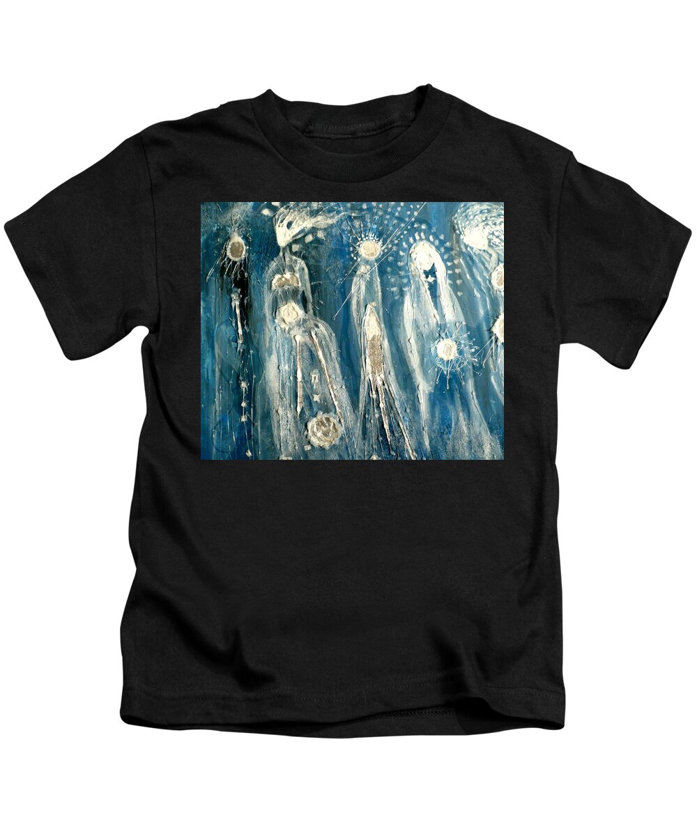 Mother Kids T-Shirt featuring the painting Mothers by 'REA' Gallery