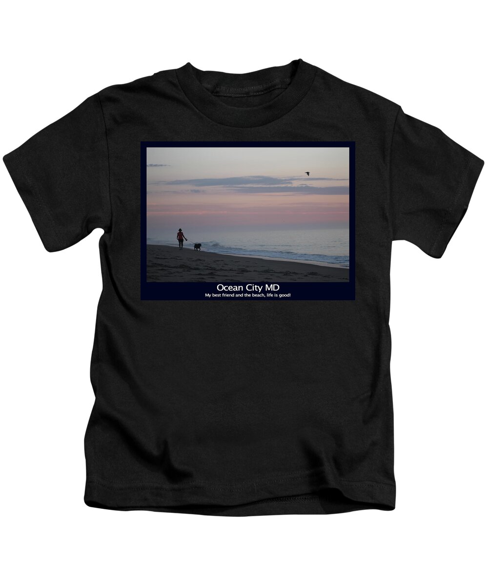 Beach Kids T-Shirt featuring the photograph My Best Friend and the Beach by Robert Banach