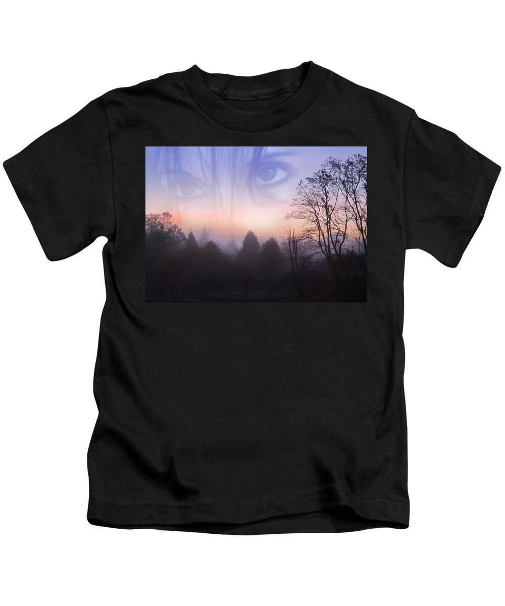 Mental Illness Kids T-Shirt featuring the photograph My Emotive Landscape by Jaeda DeWalt