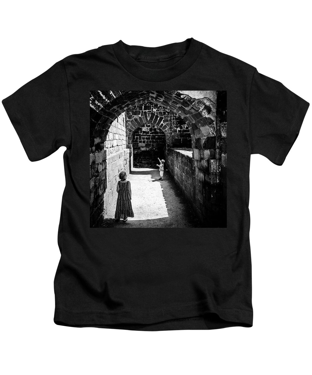 Exploring Kids T-Shirt featuring the photograph My Kids Exploring The World! Fun Family by Aleck Cartwright