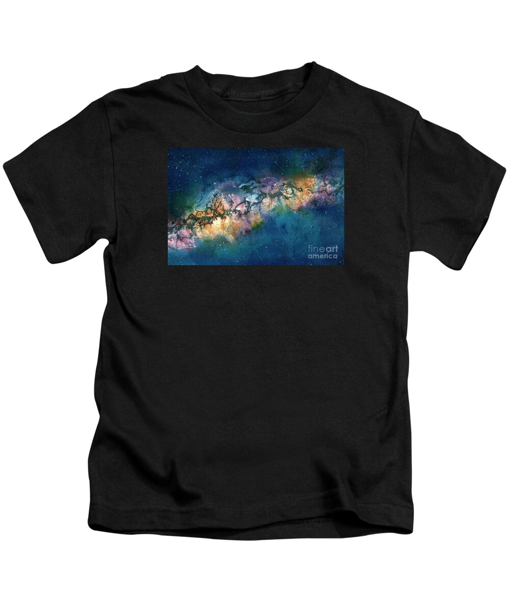 Galaxy Kids T-Shirt featuring the painting My Stars by Nancy Charbeneau