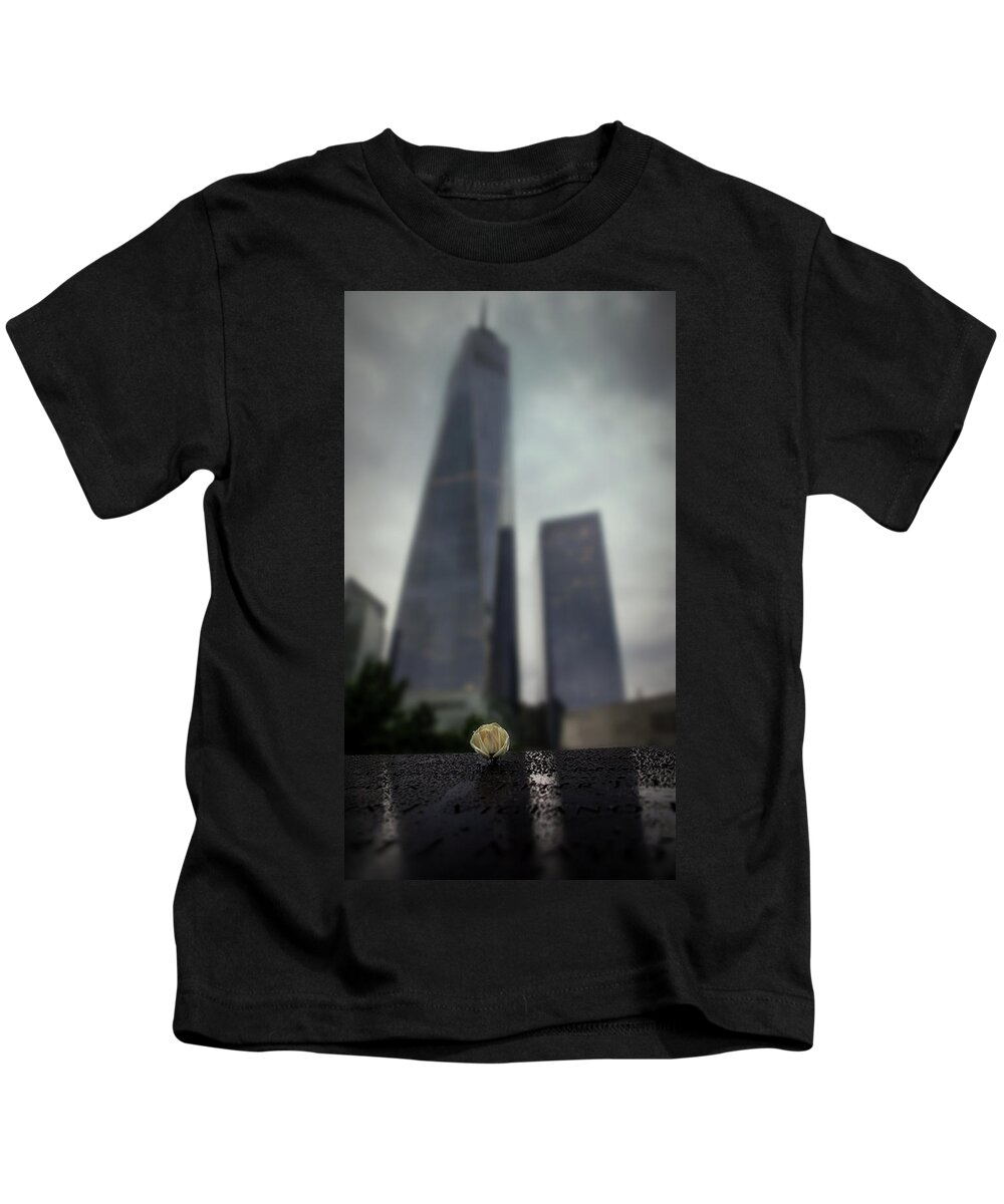 9/11 New York Kids T-Shirt featuring the photograph Never Forget by Ryan Smith
