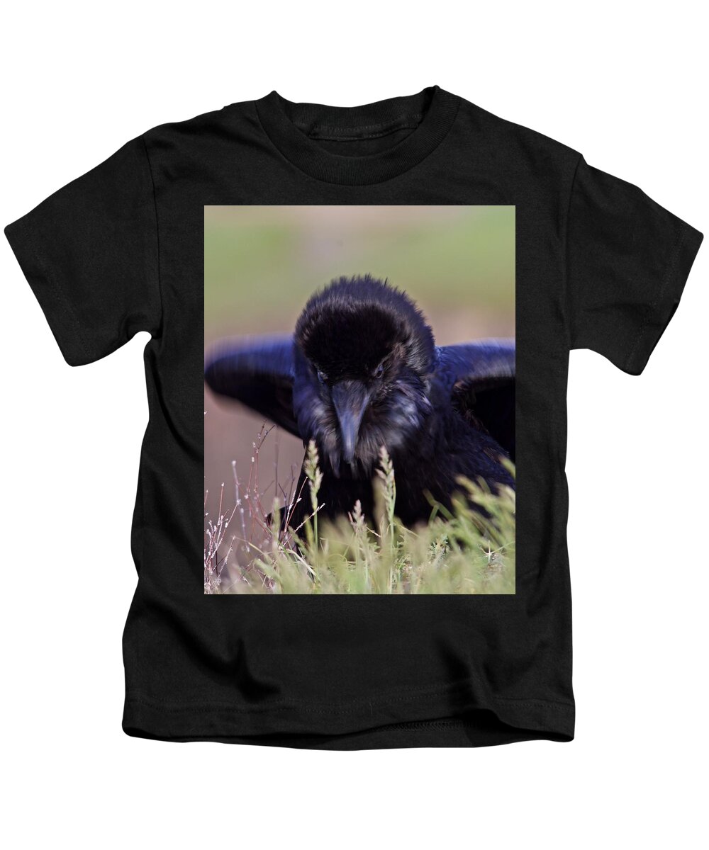 Raven Kids T-Shirt featuring the photograph Nevermore by Todd Kreuter