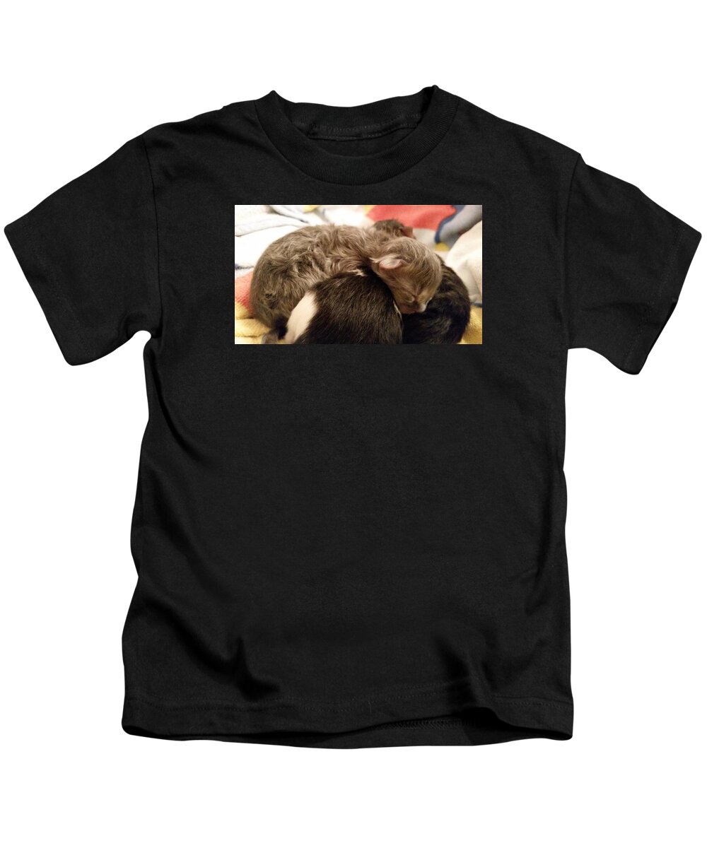 Cat Kids T-Shirt featuring the photograph New Born by Ezgi Turkmen