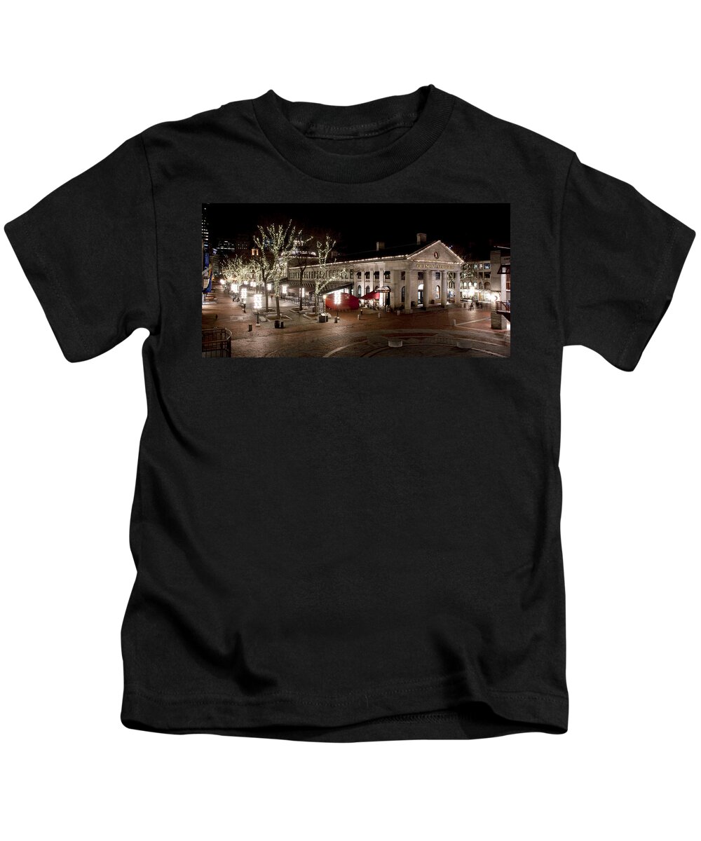 Market Kids T-Shirt featuring the photograph Night Market by Greg Fortier
