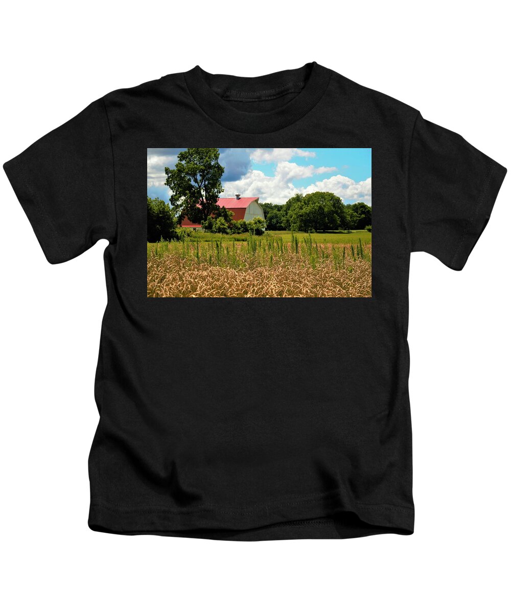 Barn Kids T-Shirt featuring the photograph 0031 - Northern Barn by Sheryl L Sutter
