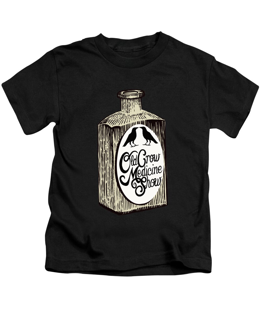 Old Crow Medicine Show Kids T-Shirt featuring the painting Old Crow Medicine Show Tonic by Little Bunny Sunshine