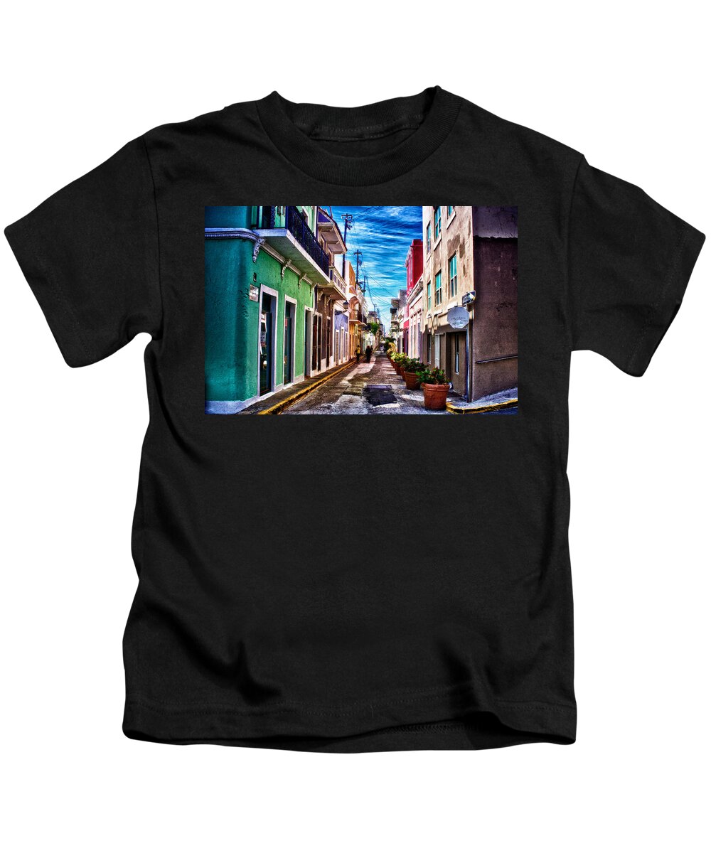 San Juan Kids T-Shirt featuring the photograph Old San Juan by Jarrod Erbe
