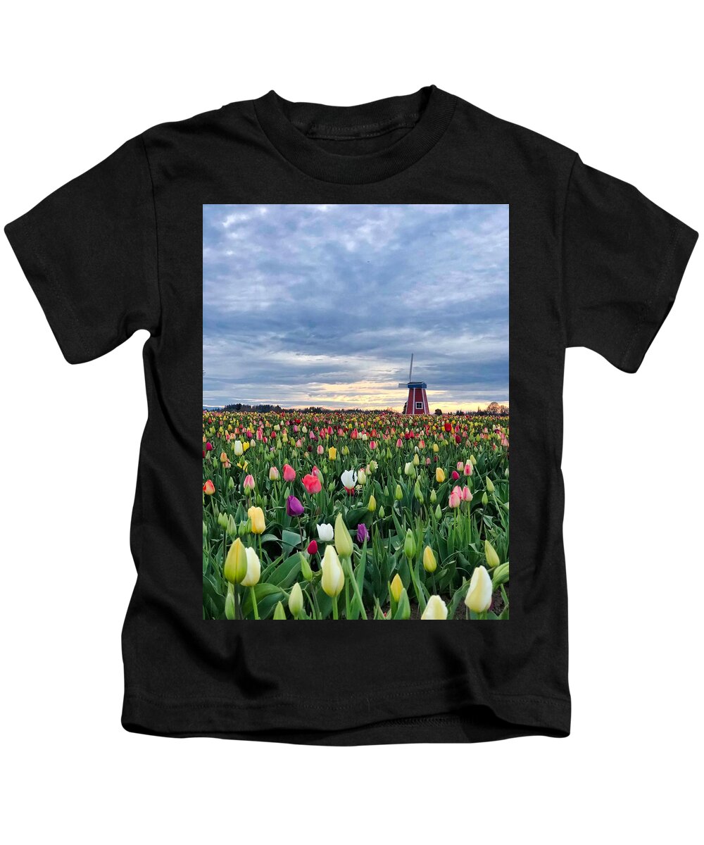 Tulip Kids T-Shirt featuring the photograph Ominous Spring Skies by Brian Eberly