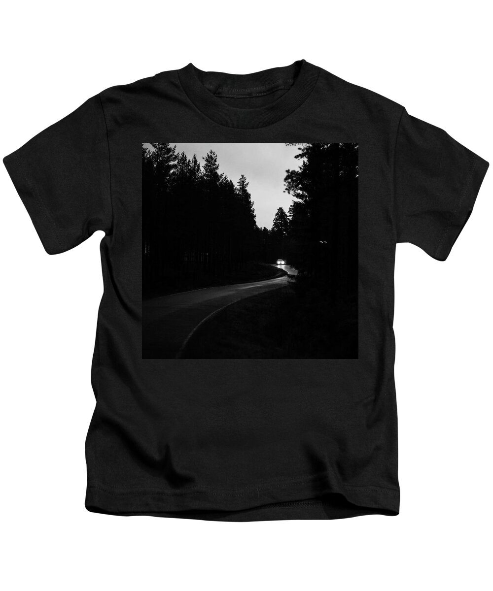 Europe Kids T-Shirt featuring the photograph On The Road by Aleck Cartwright
