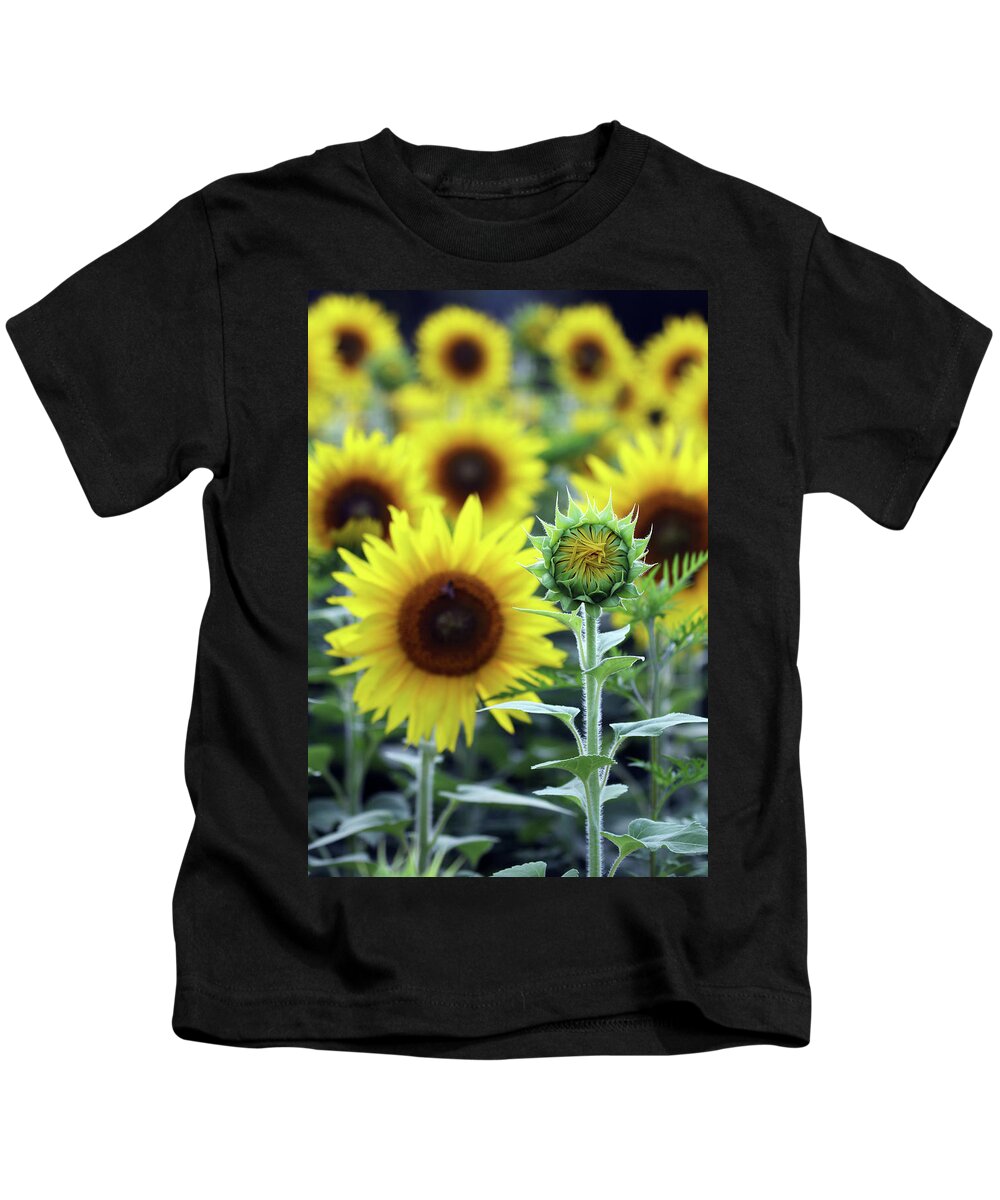 One Lonely Bud Kids T-Shirt featuring the photograph One Lonely Bud by Jennifer Robin
