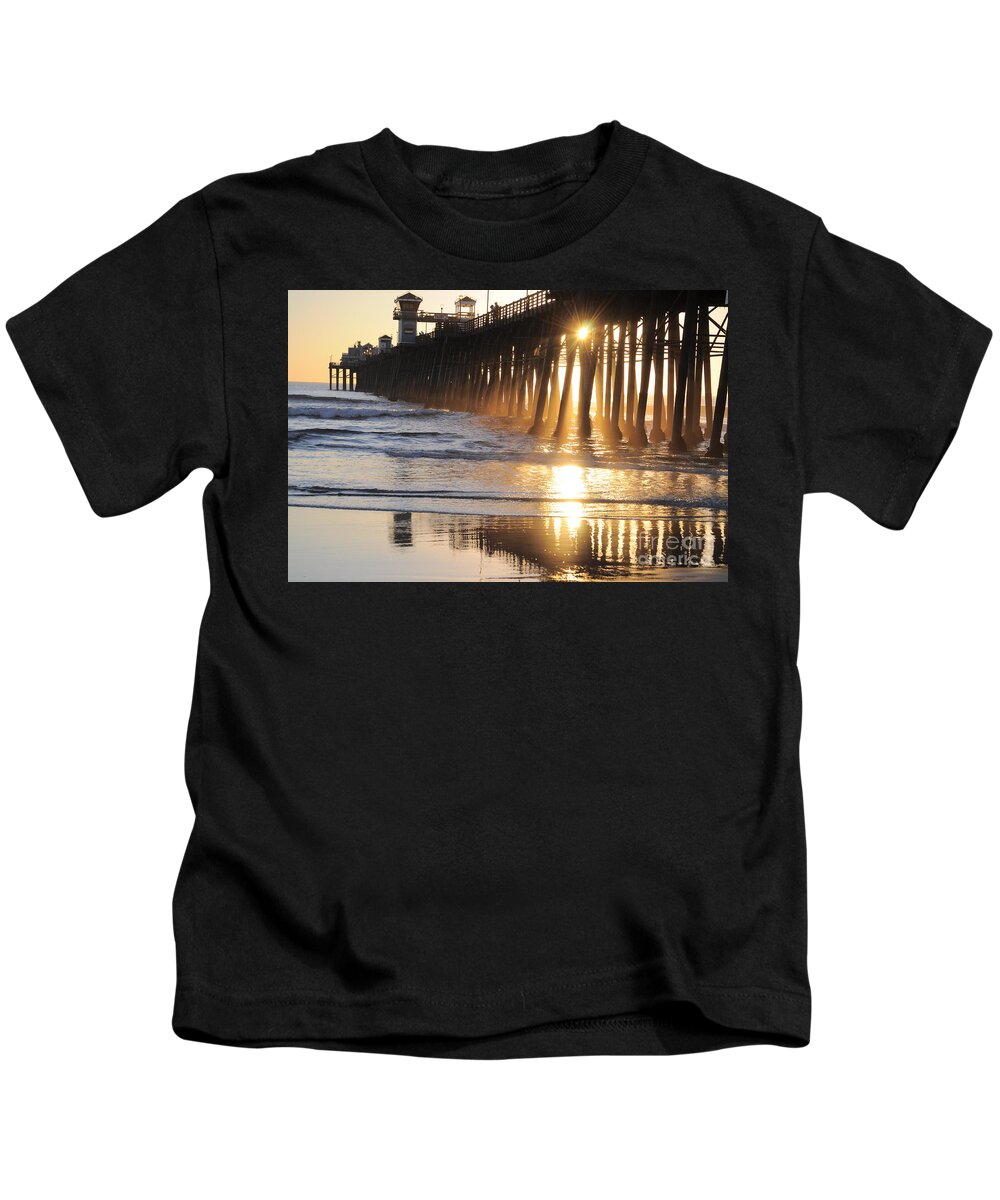 California Kids T-Shirt featuring the photograph O'side Pier by Bridgette Gomes