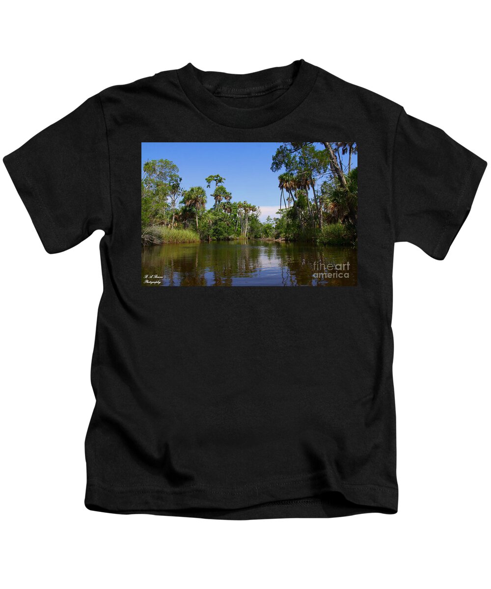 Otter Creek Kids T-Shirt featuring the photograph Paddling Otter Creek by Barbara Bowen