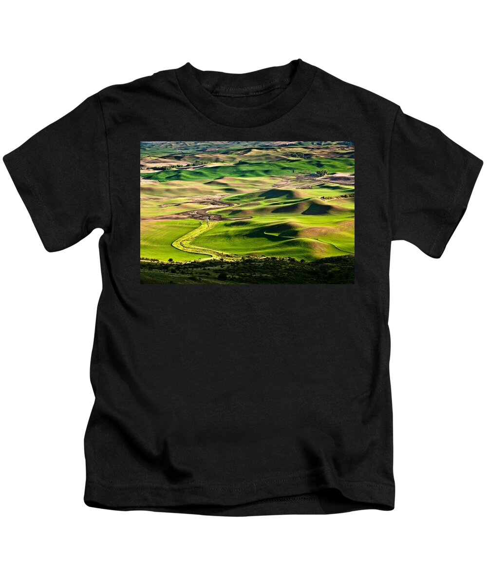 Palouse Kids T-Shirt featuring the photograph Palouse Hills 2 by Niels Nielsen