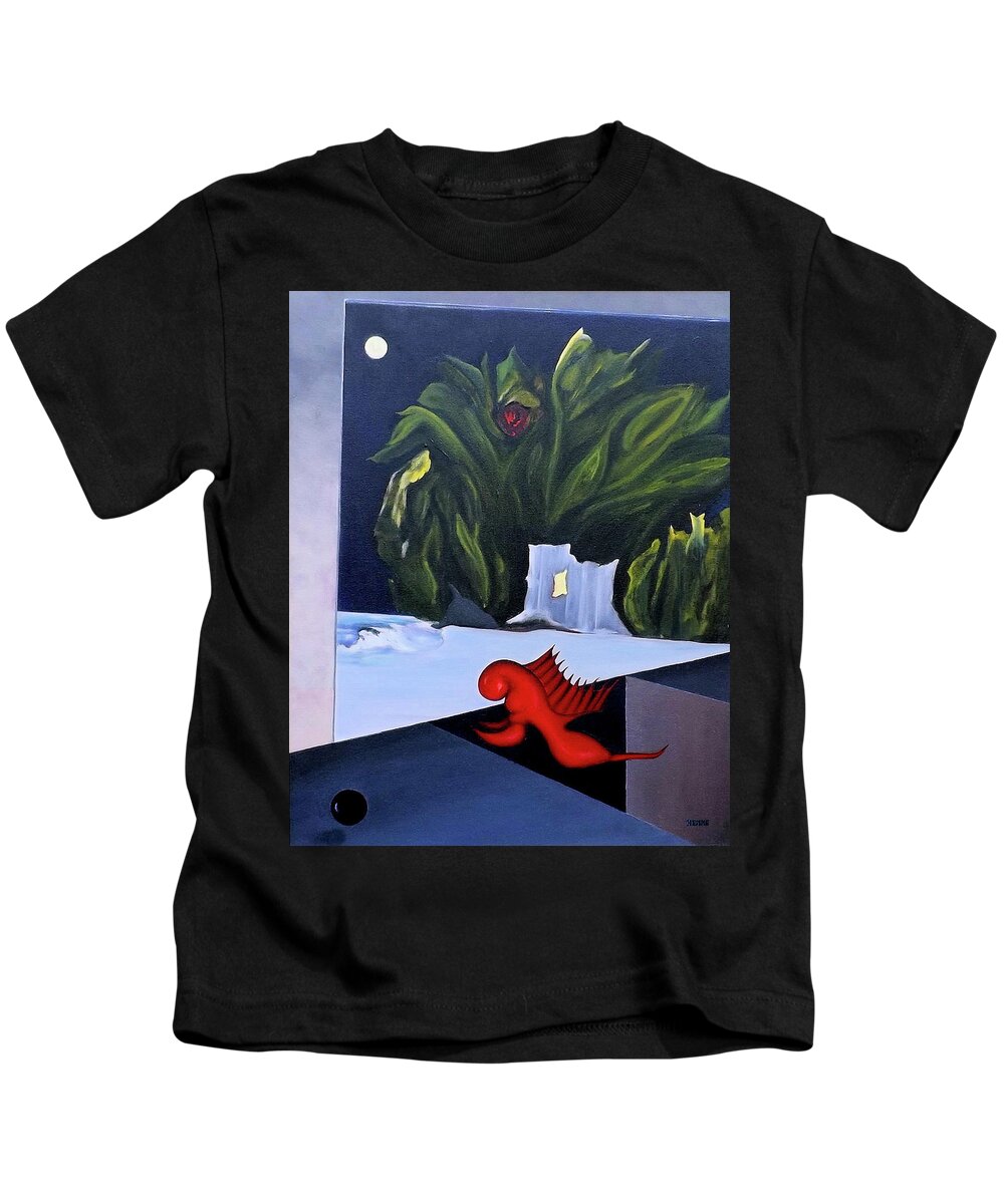 Digital Kids T-Shirt featuring the painting Pandora's Box by Robert Henne