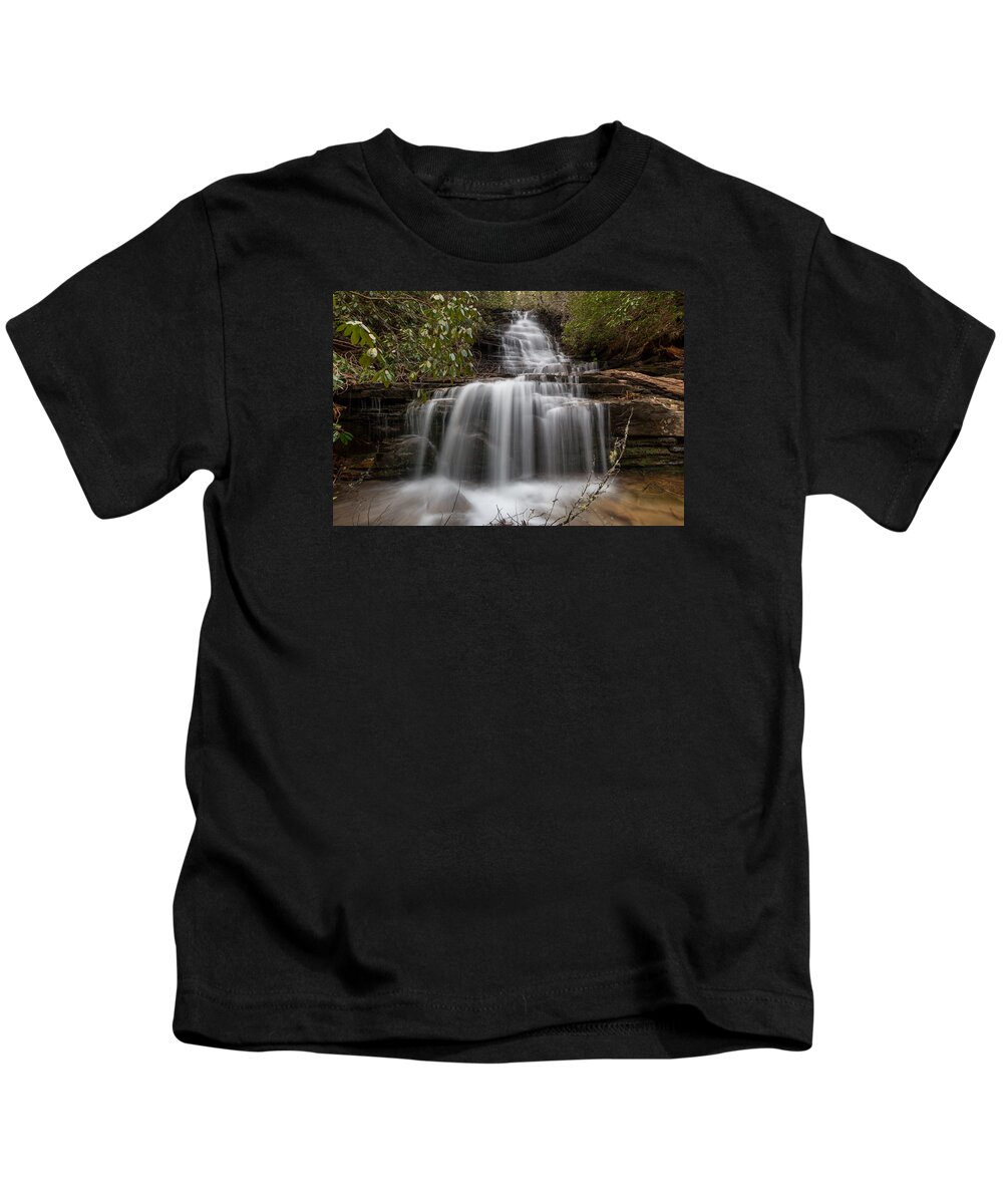 Panther Falls Kids T-Shirt featuring the photograph Panther Falls by Chris Berrier