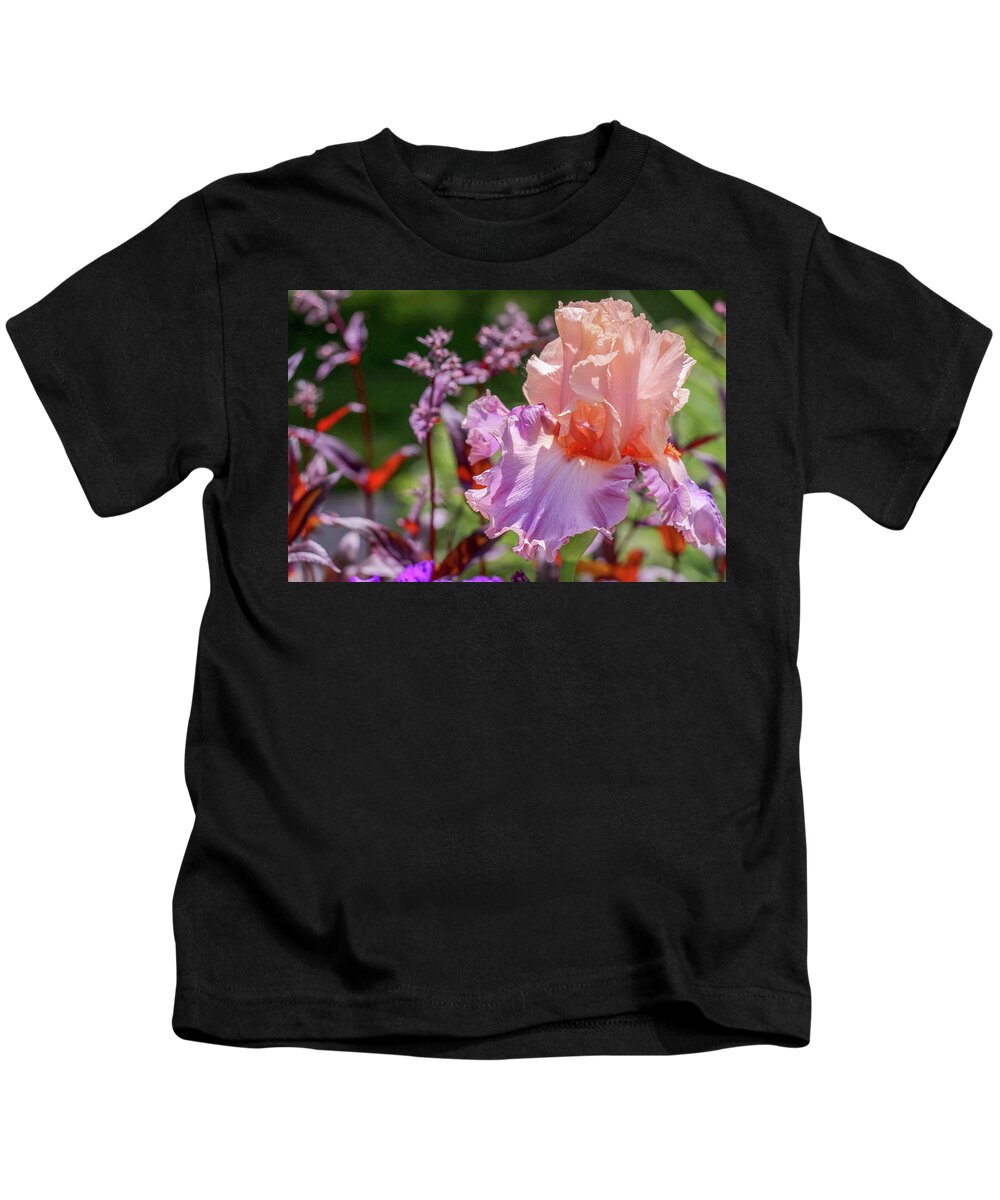 Iris Kids T-Shirt featuring the photograph Pastel Iris by Mary Anne Delgado