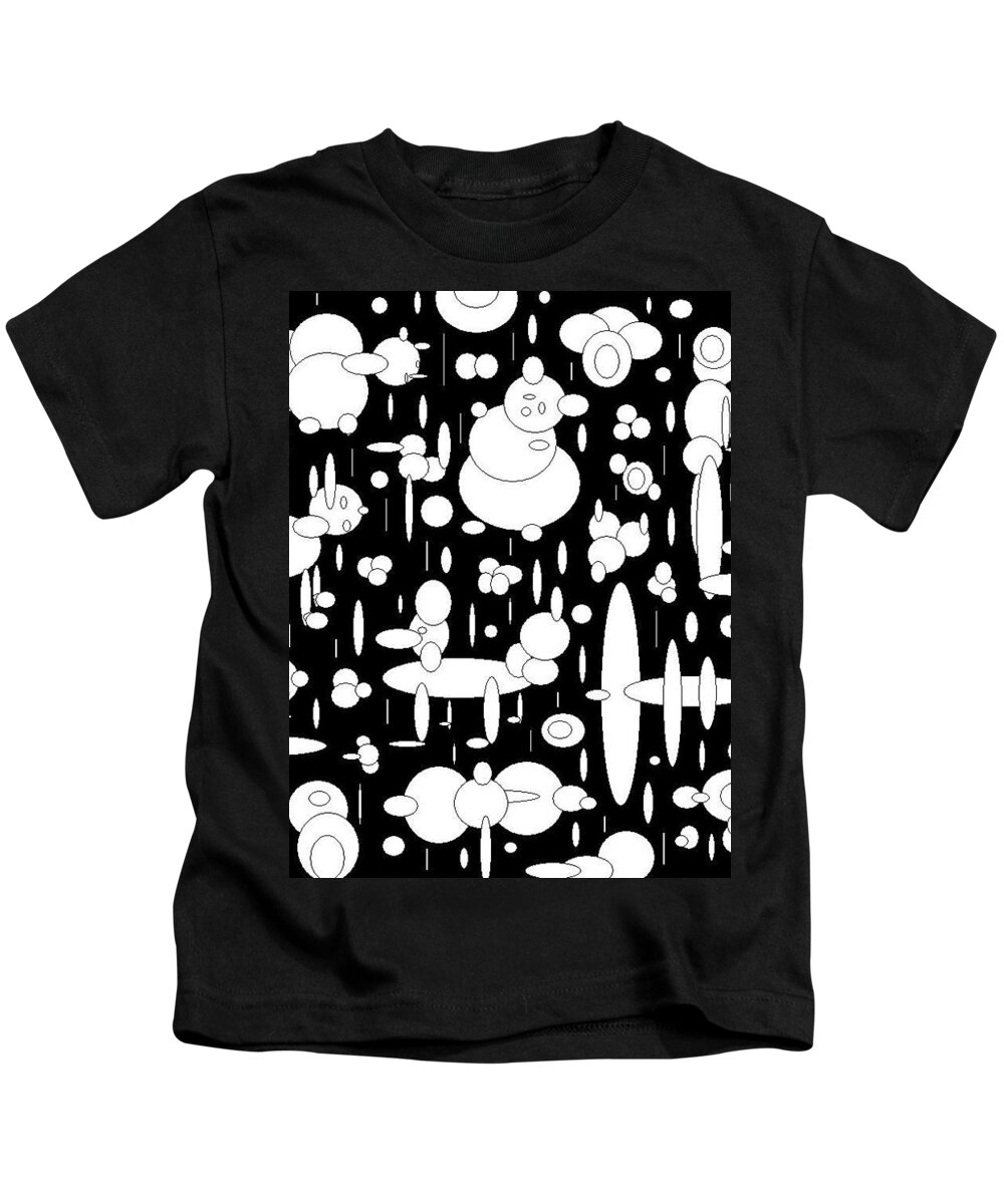 Kids T-Shirt featuring the digital art Peoples by Jordana Sands