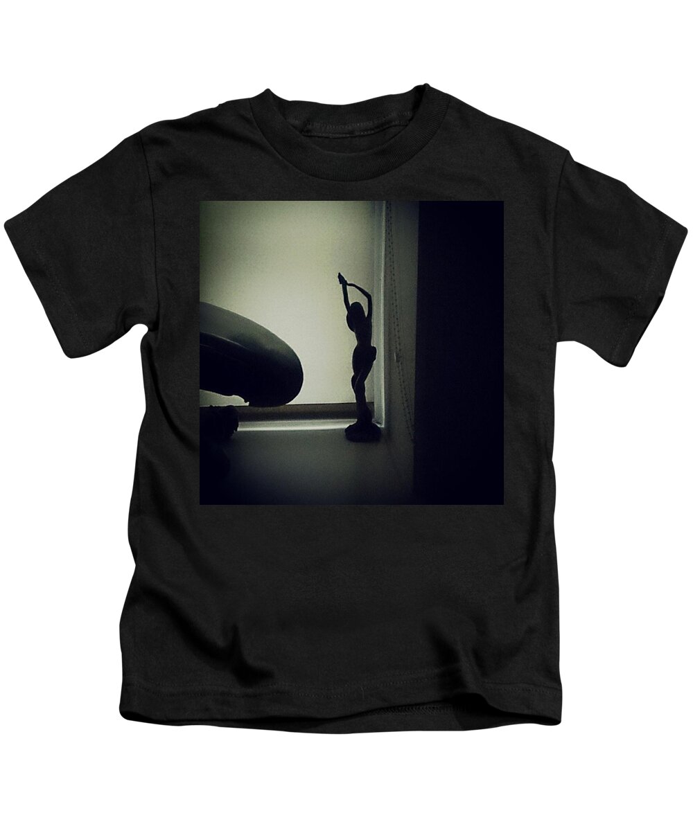 Photography Kids T-Shirt featuring the photograph Morning Silhouette by Sarah Qua