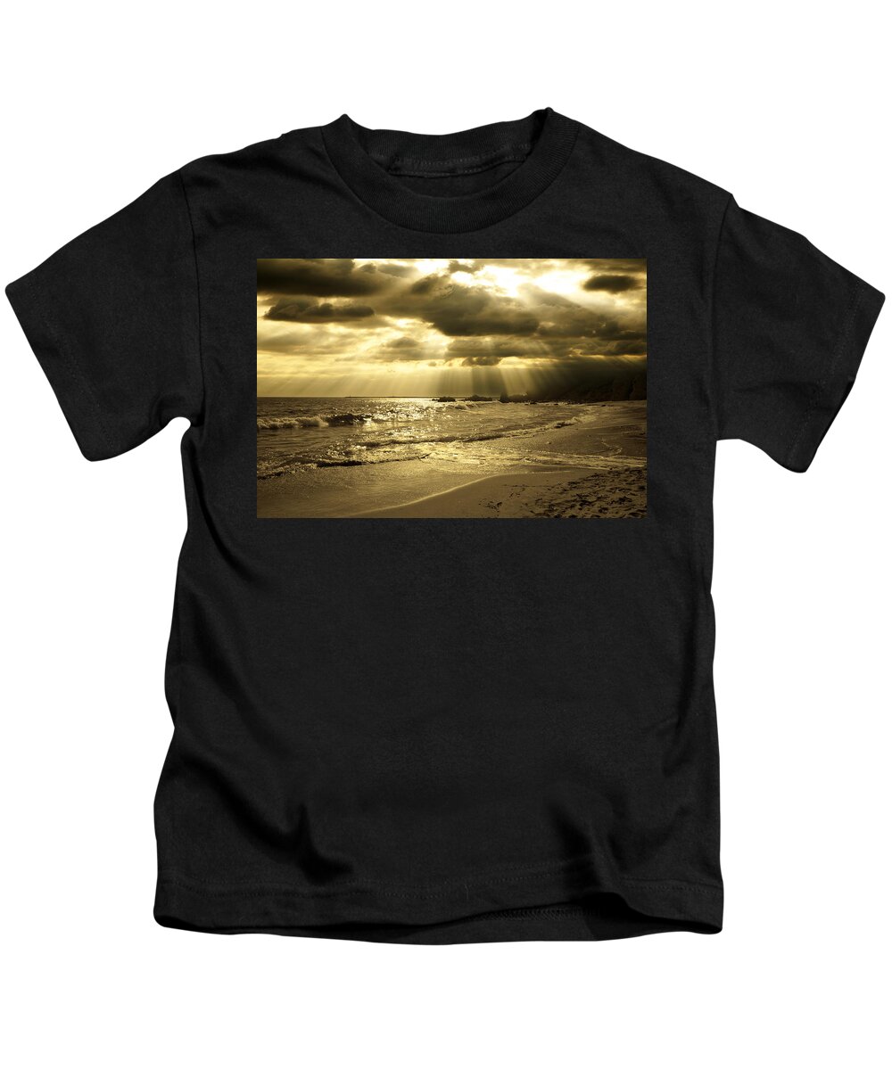 Beach Kids T-Shirt featuring the photograph Playa De Oro by Acropolis De Versailles