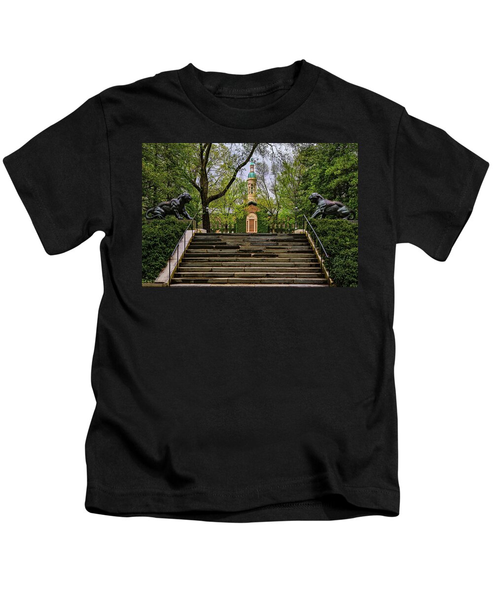 Princeton University Kids T-Shirt featuring the photograph Princeton University Nassau Hall II by Susan Candelario