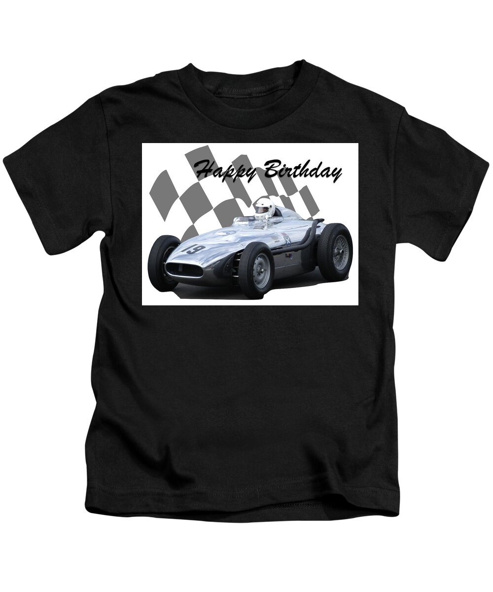 Racing Car Kids T-Shirt featuring the photograph Racing Car Birthday Card 7 by John Colley