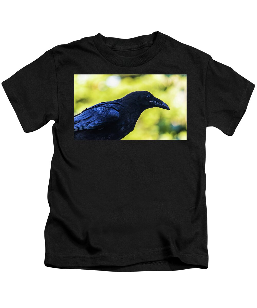 Crow Kids T-Shirt featuring the photograph Raven by Jonny D