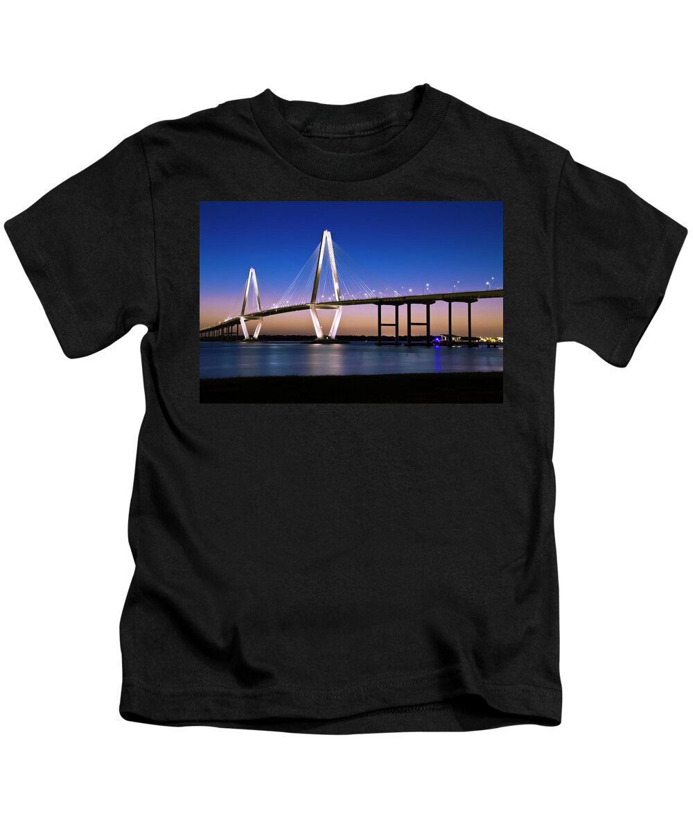 Ravenel Kids T-Shirt featuring the photograph Ravenel Bridge 2 by Bill Barber