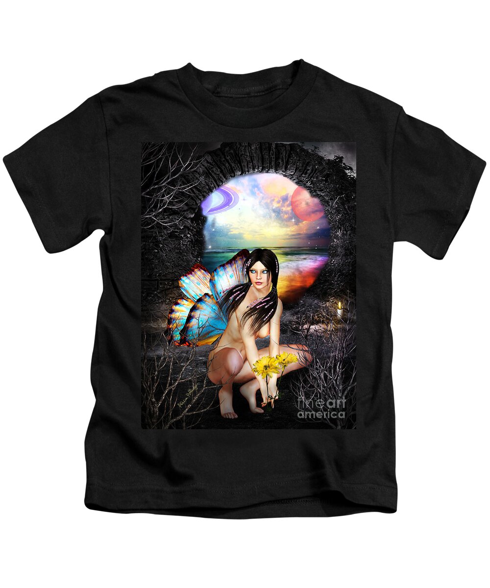 Fantasy Kids T-Shirt featuring the digital art Reboot by Alicia Hollinger