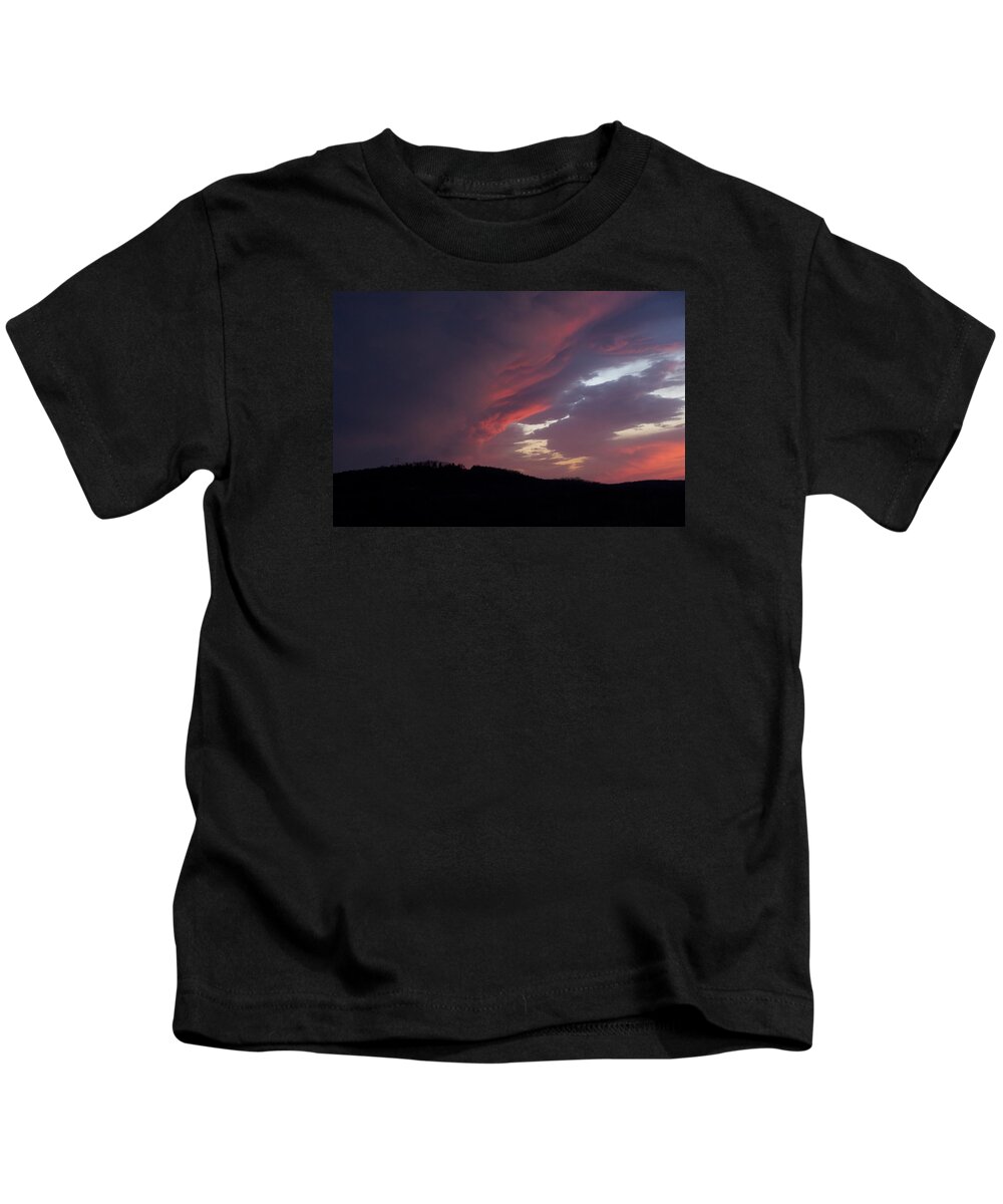 Red Clouds Kids T-Shirt featuring the photograph Red Clouds 2 by Toni Berry