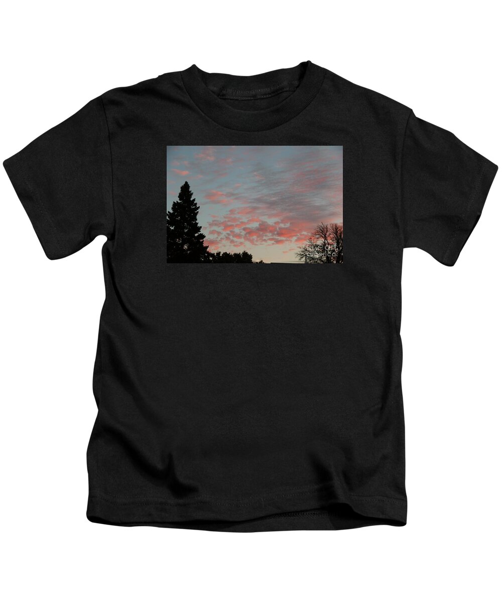 Morning Kids T-Shirt featuring the photograph Red Morning Cloud 2 by Yumi Johnson