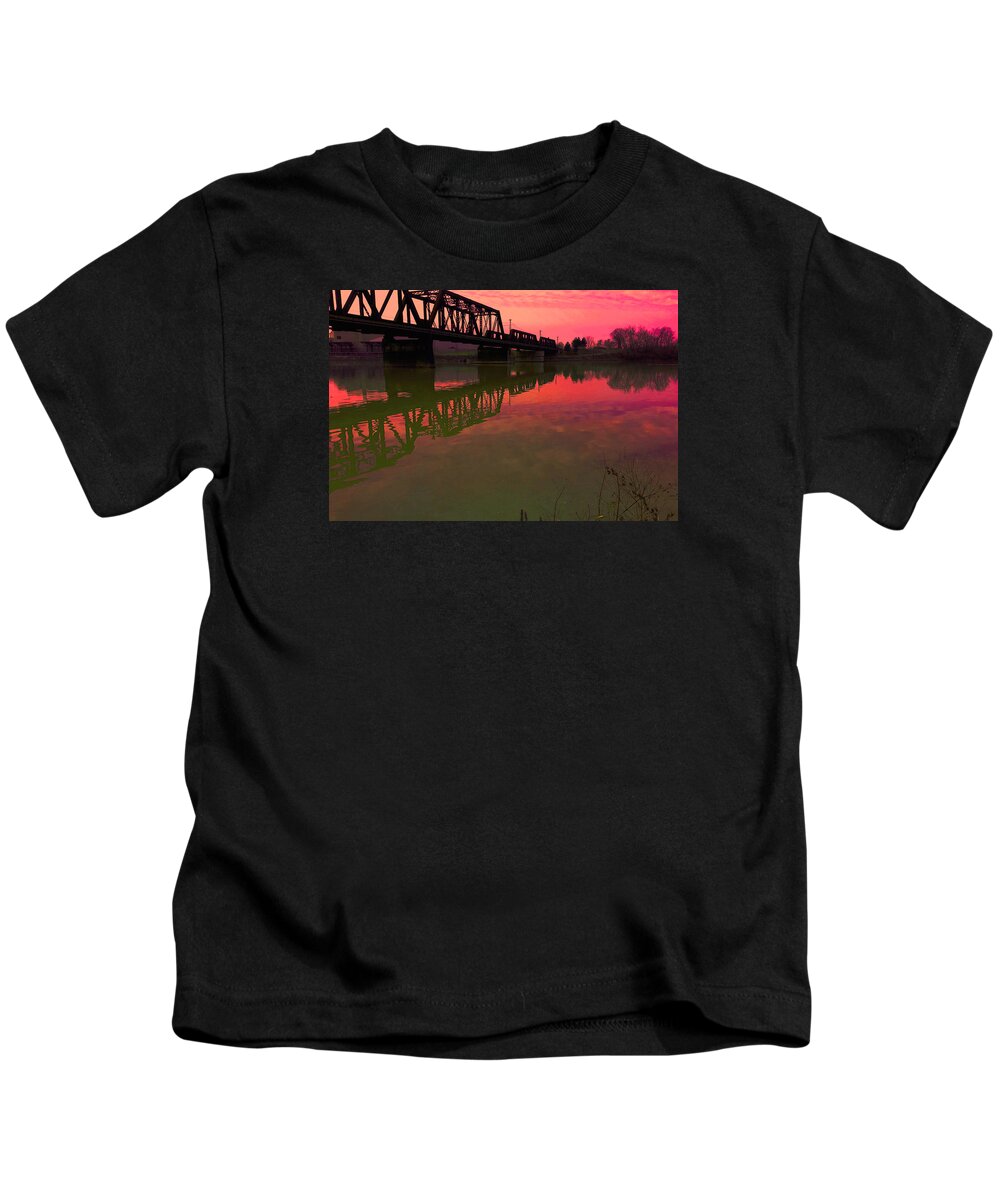 Reflections Kids T-Shirt featuring the photograph Reflections 2 by James Stoshak