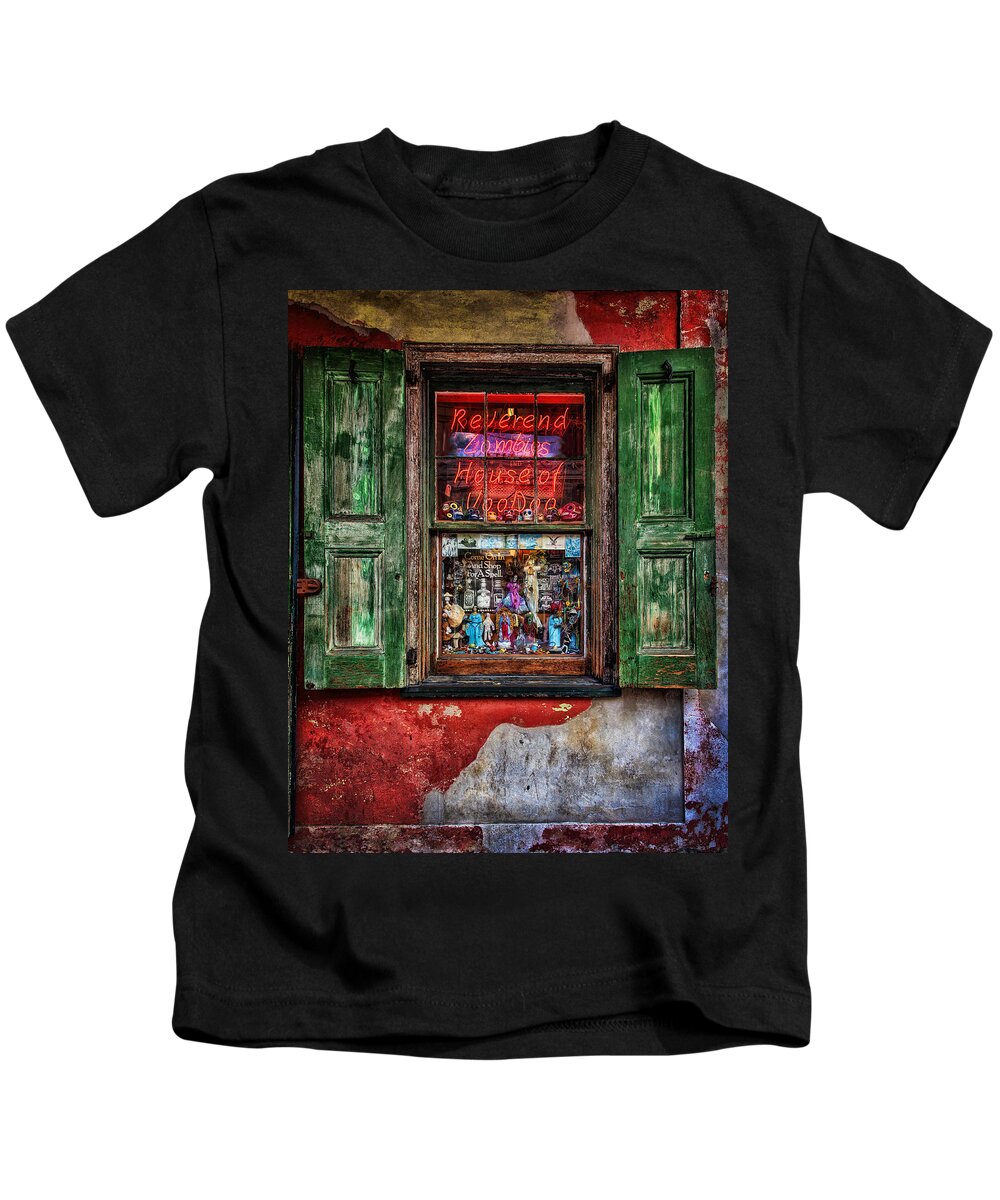 Voodoo Kids T-Shirt featuring the photograph Reverand Zombies House of Voodoo 2 by Diana Powell