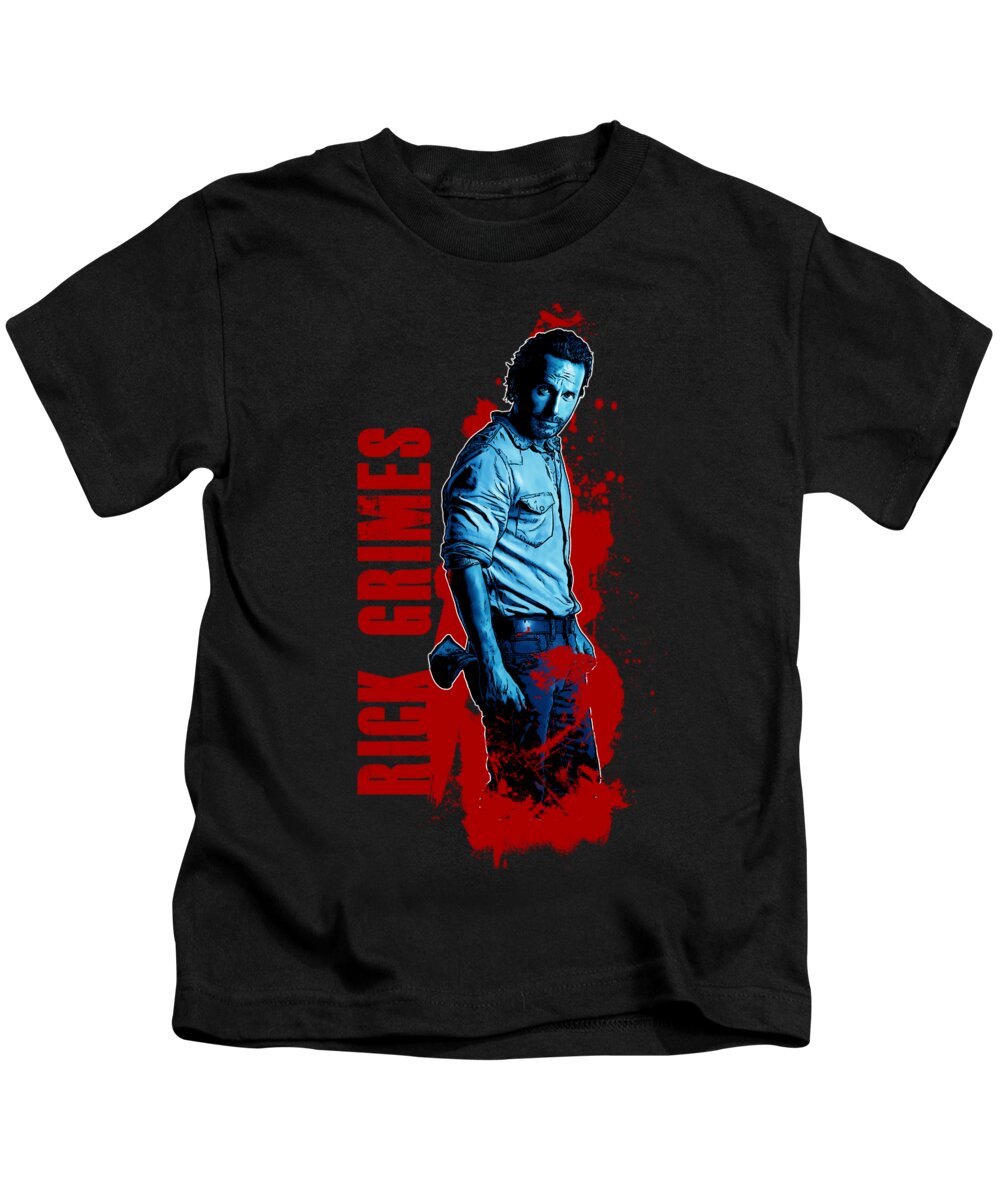 Rick Grimes The Walking Dead Back To Being A Comicbook Character Kids T- Shirt by Paul Telling - Pixels