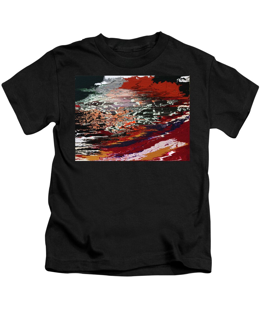 Fusionart Kids T-Shirt featuring the painting Riptide by Ralph White