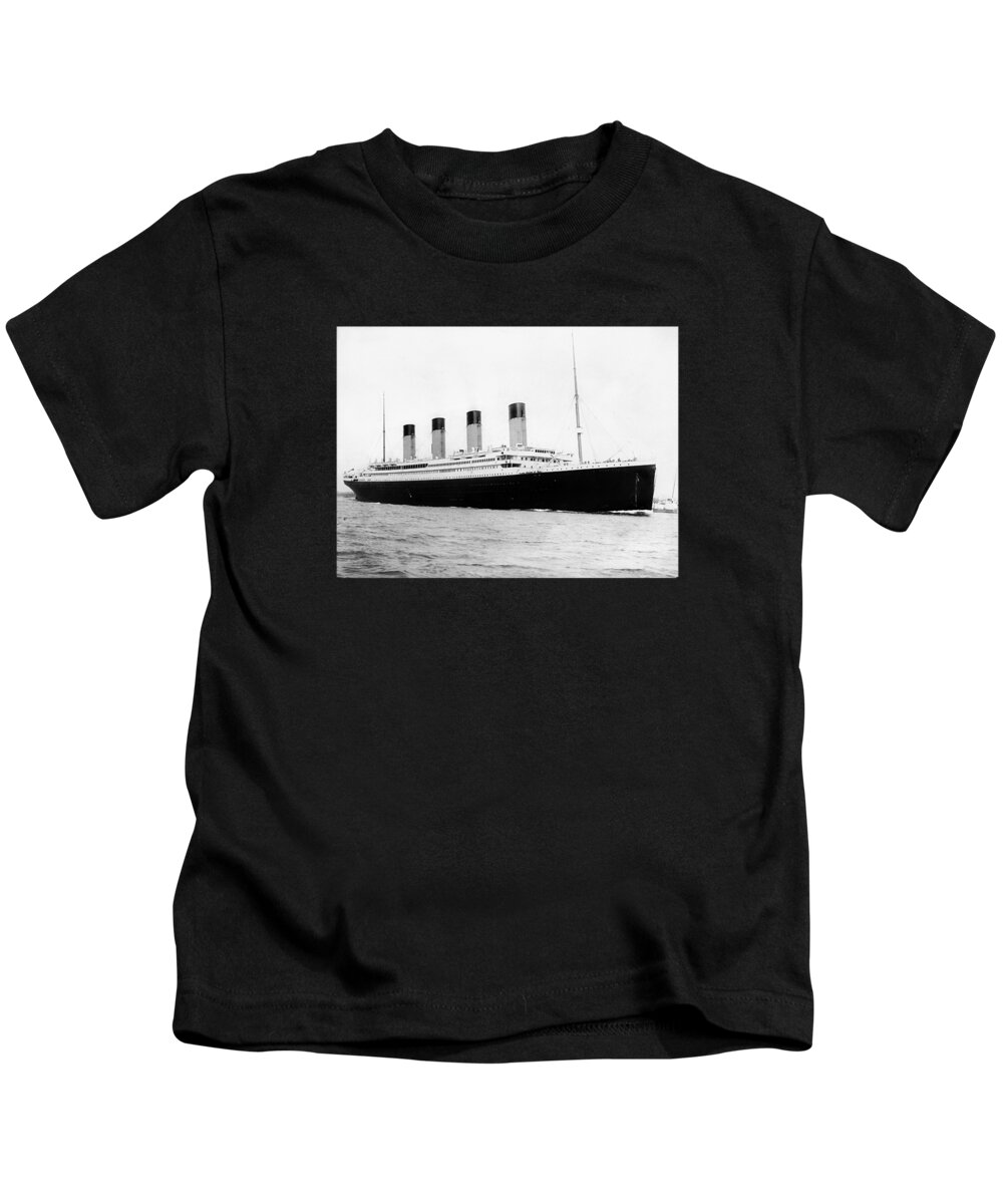 Titanic Kids T-Shirt featuring the photograph RMS Titanic by War Is Hell Store