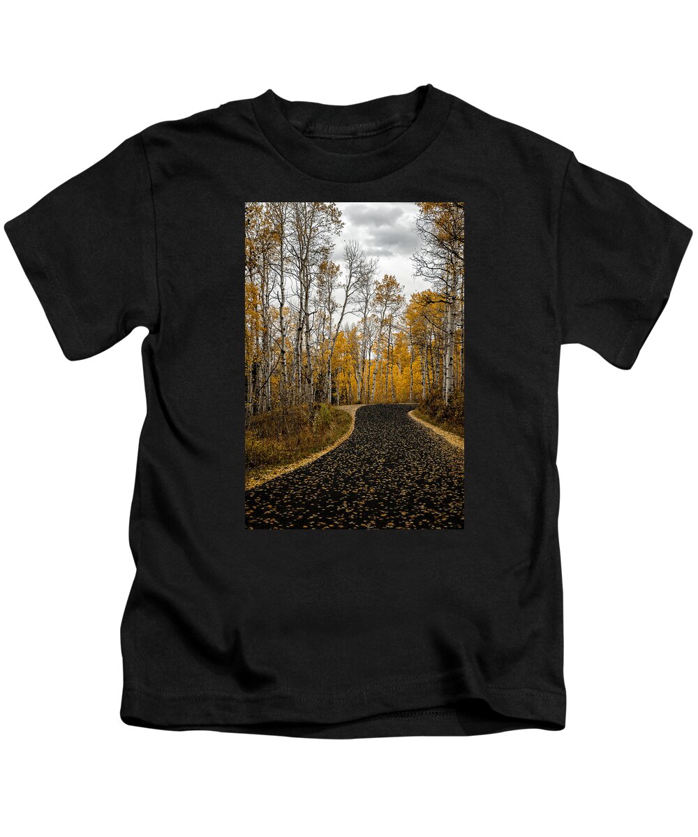 Autumn Kids T-Shirt featuring the photograph Road Less Traveled by Scott Read