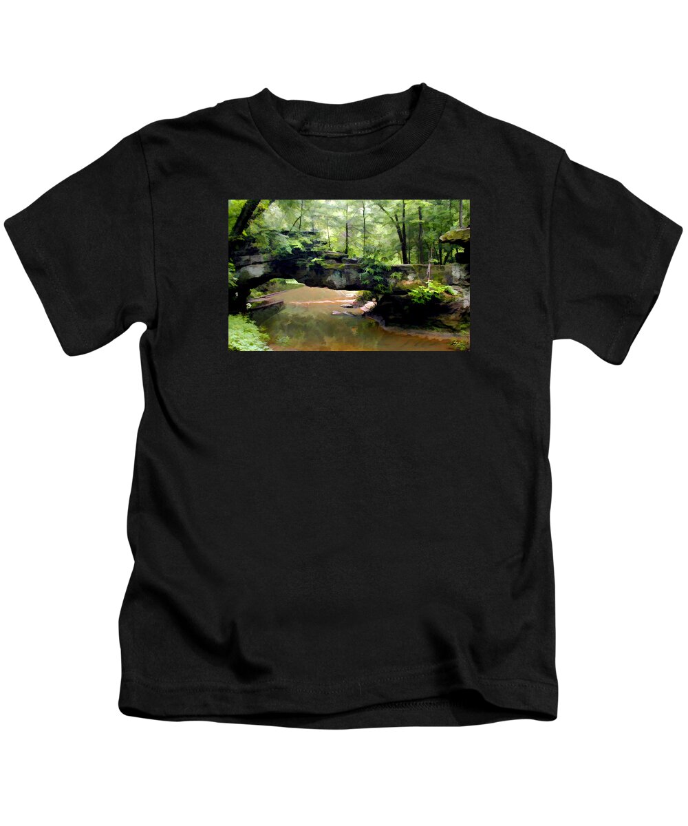 Water Kids T-Shirt featuring the photograph Rock Bridge Red River Gorge by Sam Davis Johnson